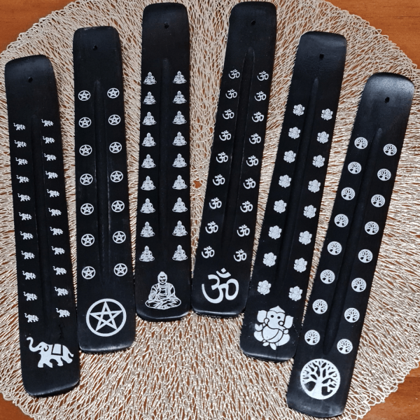 Black Timber Incense Holder